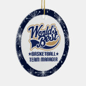 バスケットボールのチームマネージャー セラミックオーナメント (右)