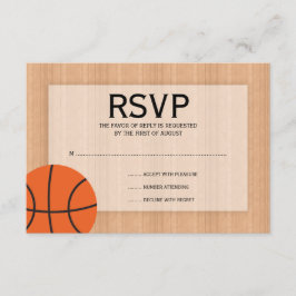 バスケットボールのテーマのバー（ユダヤ教の）バル・ミツバーRSVP 出欠カード