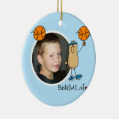 バスケットボールのナットの写真の記念品のオーナメント セラミックオーナメント (右)