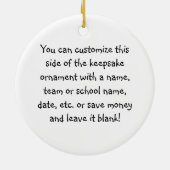 バスケットボールのナットの写真の記念品のオーナメント セラミックオーナメント (裏面)