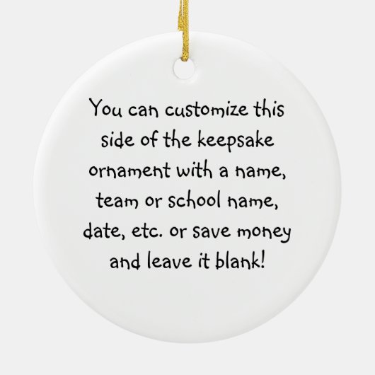 バスケットボールのナットの写真の記念品のオーナメント セラミックオーナメント (裏面)