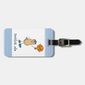 バスケットボールのナットのTシャツおよびギフト ラゲッジタグ (正面横)