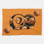 バスケットボールのナンバー8 キッチンタオル (横)