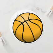 バスケットボールのハッピーバースデーカード カード (正面/裏面インサイチュ)