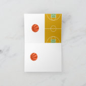 バスケットボールのハッピーバースデーカード カード (内部)