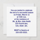 バスケットボールのハートの招待状 招待状 (裏面)