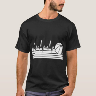 バスケットボールのハートビートバスケットボール選手メンズK Tシャツ