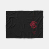 バスケットボールのハートビート – ドリブル フリースブランケット (正面(横))