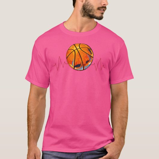 バスケットボールのハートビート Tシャツ (正面)
