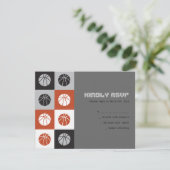 バスケットボールのバーの(ユダヤ教の)バル・ミツバーのクールな招待状 出欠カード (スタンド正面)