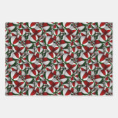 バスケットボールのパターンのクリスマスまたは任意の大事な行事 ラッピングペーパーシート (正面3)