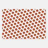 バスケットボールのパターンのクリスマスまたは任意の大事な行事 ラッピングペーパーシート (正面2)