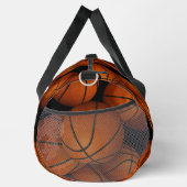 バスケットボールのパターンプレーヤー名ジャージー番号 ダッフルバッグ (右)