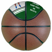 バスケットボールのパーソナライズされた緑と白 バスケットボール (右)