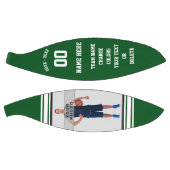 バスケットボールのパーソナライズされた緑と白 バスケットボール (パネル)