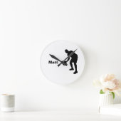 バスケットボールのパーソナライズな時計 ラウンド壁時計 (ホーム)