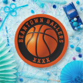 バスケットボールのパーソナライズ ペーパープレート (パーティー)