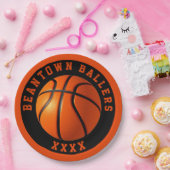 バスケットボールのパーソナライズ ペーパープレート (パーティー)