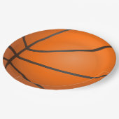 バスケットボールのパーティーの紙皿 ペーパープレート (アングル)