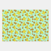 バスケットボールのヒックパターンラッピング紙She ラッピングペーパーシート (正面)