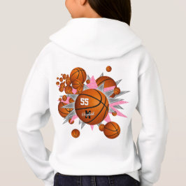 バスケットボールのピンクの灰色の星女の子のスポーツ