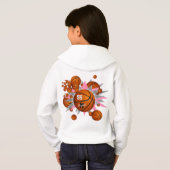 バスケットボールのピンクの灰色の星女の子のスポーツ (裏面フル)