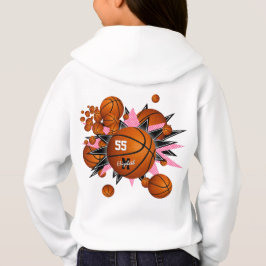 バスケットボールのピンクの黒い星ガールズスポーツ