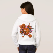 バスケットボールのピンクの黒い星ガールズスポーツ (裏面フル)