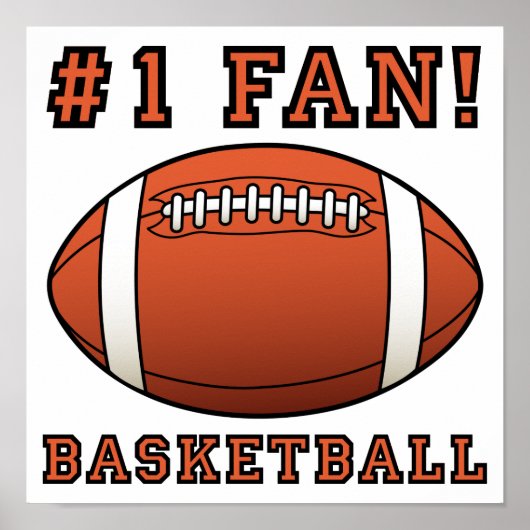 バスケットボールのファンおもしろいのポスター記号 ポスター (正面)