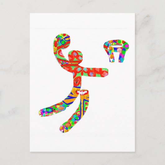 バスケットボールのファン ポストカード (正面)