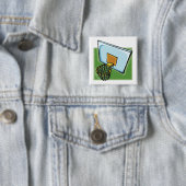 バスケットボールのフープスポーツのバックボード及びネット 缶バッジ (インサイチュ)