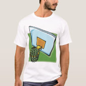 バスケットボールのフープスポーツのバックボード及びネット Tシャツ (正面)