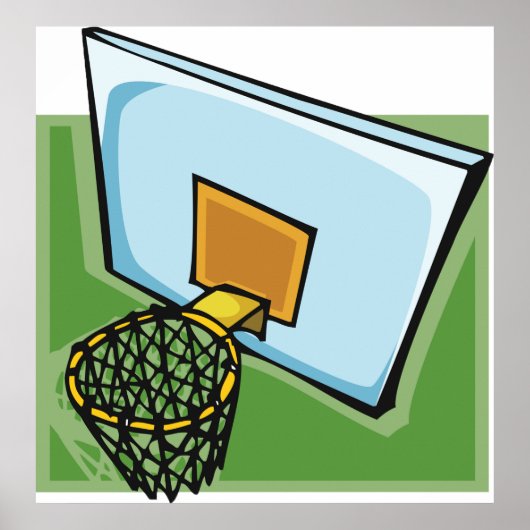 バスケットボールのフープスポーツポスター ポスター (正面)