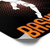 バスケットボールのプレイヤーキッズボーイズが大好きな少年 ポスター (角)