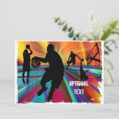 バスケットボールのプレゲームの温カスタマイズめ方- 招待状 (スタンド正面)