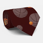 バスケットボールのボールの散乱 |スポーツギフト ネクタイ (ロール)