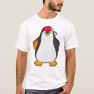 バスケットボールのボールを持つバスケットボール選手としてのペンギン Tシャツ