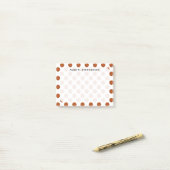 バスケットボールのボールを白にモノグラム ポストイット (デスク上)