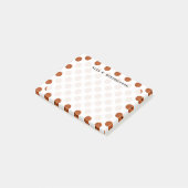 バスケットボールのボールを白にモノグラム ポストイット (アングル)