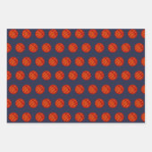 バスケットボールのボールパターンスポーツ ラッピングペーパーシート (正面2)