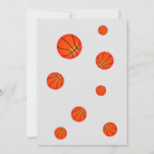 バスケットボールのボール写真ありがとうコーチのカード サンキューカード (裏面)