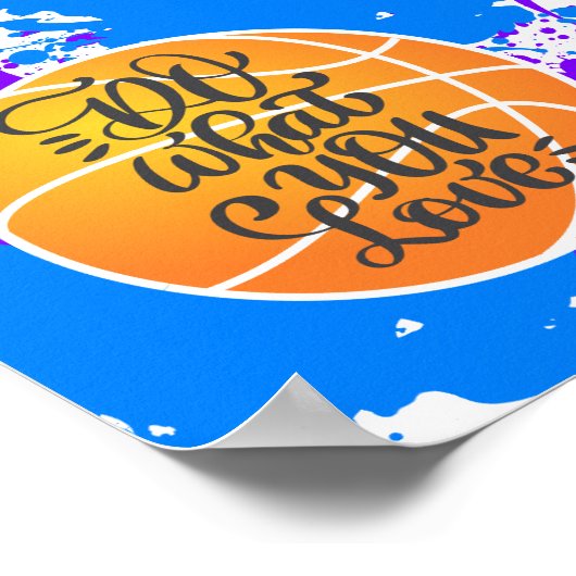 バスケットボールのポスター好きなことをする ポスター (角)