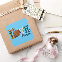 バスケットボールのマムヒョウの試合の愛のために スクエアシール