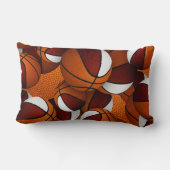 バスケットボールのマルーンスポーツルームの装飾 ランバークッション (裏面)