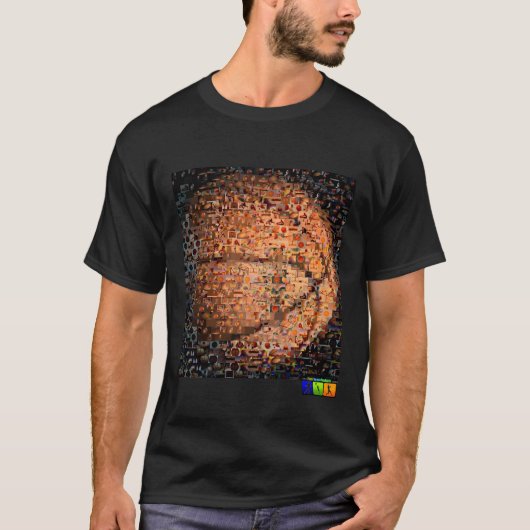 バスケットボールのモンタージュ Tシャツ (正面)
