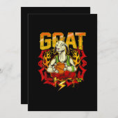 バスケットボールのヤギの贈り物 セーブザデート (正面/裏面)