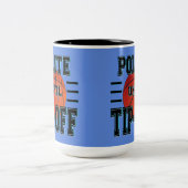 バスケットボールのユーモアの先端まで丁寧な ツートーンマグカップ (中央)