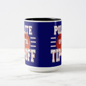 バスケットボールのユーモアの先端まで丁寧な ツートーンマグカップ (中央)