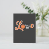 バスケットボールのラブバスケットボールスポーツプレーヤー ポストカード (スタンド正面)