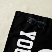 バスケットボールのロゴの名前をカスタムするのビーチタオルのギフト ビーチタオル (インサイチュ)